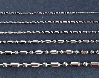 Stainless Steel Ball Chain Wholesale Chain Only – Beaded Chain for Dog Tags, Medical Tags, Jewelry Supplies & Findings