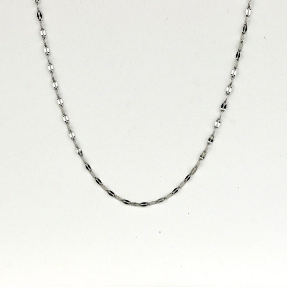 Black Stainless Steel Box Chain Necklace Bar Chain Military Tag