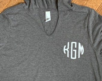Personalized Monogram Perfect Tri Blend Long Sleeve Tunic, Custom Design Tunic, Personalized Shirt, Monogram Tunic, Unisex Tunic,