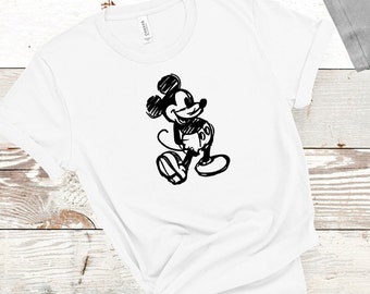 Sketched Mickey Shirt/Classic Mickey/ Matching Disney Shirt/Old School Mickey/Mickey Shirts/ Disney Trip Shirt/ Mickey Mouse/Trip Shirt