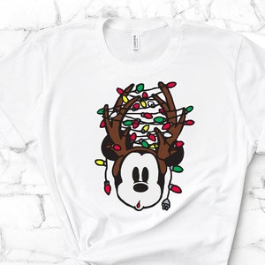 Mickey Reindeer with Lights shirt/Christmas Disney Shirt/Matching Disney/Reindeer Mickey Shirt/Disney Christmas/Mickey Lights/Disney Trip