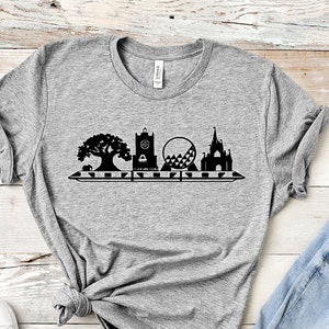 Four Park with  HTH and Monorail Unisex Family Shirt/ Disney Park shirt/Matching Disney Shirt/Disney Trip 2024/Hollywood Tower Hotel Tee
