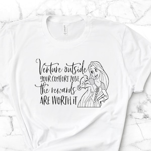 Venture Outside  Your Comfort zoenShirt/Tangled Disney Shirt/Rapunzel and Pascal/Disney Trip Shirt/Disney Princess/Matching Family Shirts