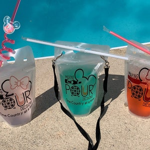 Drink Pouches With Straws Disco Cowgirl Colorful Drink Bags - Temu