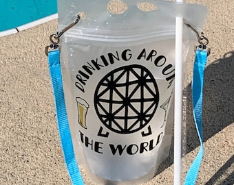 Auf der ganzen Welt trinken Erwachsene Beutel / Disney Tag trinken / Epcot Essen und Wein / Epcot Schnaps Taschen / Disney Girls Trip / Disney 21st Trip