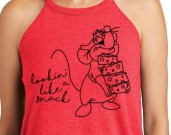 Looking like a snack Rockstar Tank Top/Disney Workout Tank/Cinderella Gus Gus Workout Tank/Disney Tank Top/Gus Snack Tank