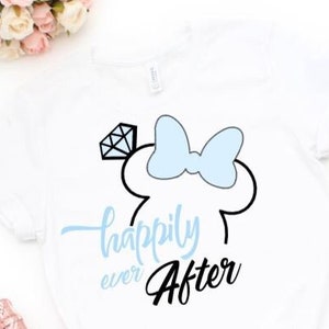 Glücklich je Micky und Minnie Braut und Bräutigam Shirts / Disney Paar Shirt / Verheiratet seit Shirt / Disney Flitterwochen oder Hochzeit Shirt