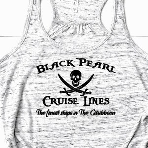 Black Pearl Cruise Lines Women or youth Tank Top/Pirates of the Caribbean Tank/Disney Trip Shirt/Matching Disney Tank Tops/ Disney Tank