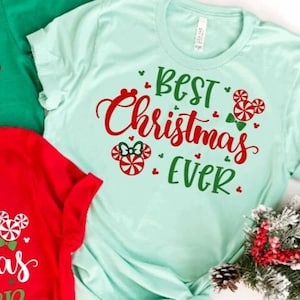 Best Christmas EVER Peppermint Design Shirt/Matching Disney Shirt/Disney Christmas Shirt/Mickey and Minnie Christmas Shirt/Disneyland Xmas