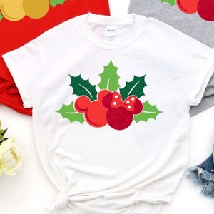 Mickey and Minnie Holly Berries Unisex Shirt/Matching Disney Trip Shirt/ Very Merrytime Cruise/DCL Christmas Shirt/Disney Christmas Shirt