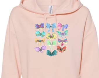 Bijgesneden sweater Princess Bows/Disney Park Princess sweater/Disney cropped hoodie/Cinderella hoodie/Disney Princess hoodie/Princess Bow