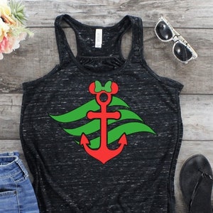 Christmas Cruise Mickey or Minnie Anchor Tank/Very Merrytime Disney Cruise Tank/Mickey Anchor Tank/Minnie Anchor Tank/ Disney Family Cruise