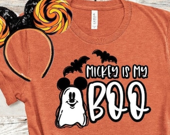 Mickey is My Boo Glow in the Dark Halloween Shirt/Disney Halloween Shirt/Mickey Halloween Shirt/Mickey&#39;s Not So Scary/ Glow Mickey Ghost