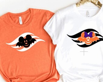 Mickey and Minnie Bat Disney cruise  Unisex Shirt/Disney Halloween Cruise Shirt/Matching Cruise shirts/Halloween on the High Seas/DCL shirt