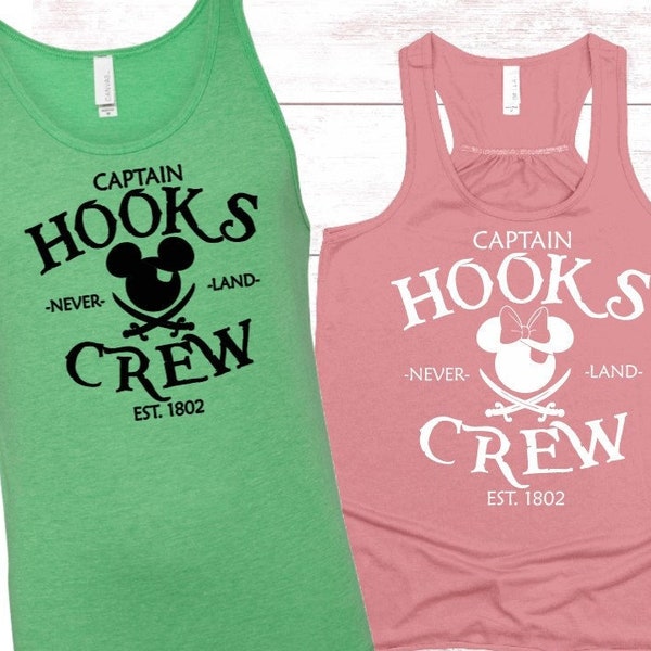 Captain Hooks Crew Tanks /Mickey Pirate Tank/Minnie Pirate Tank/ Disney Matching Shirt/DCL/Disney Cruise Pirate Night/Neverland/Peter Pan