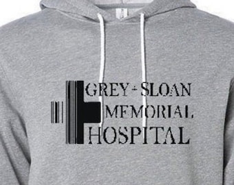 Graues Sloan-Memorial-Krankenhaus Unisex Hoodie-Sweatshirt, Graues Anatomie, Graues Grau + Sloan, Meredith Grau, Derrick Shepherd, Mark Sloan,