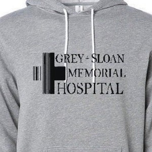 Grey Sloan Memorial Hospital Unisex Hoodie Sweatshirt, Grey&#39;s Anatomy, Grey&#39;s  Grey + Sloan, Meredith Grey, Derrick Shepherd, Mark Sloan,
