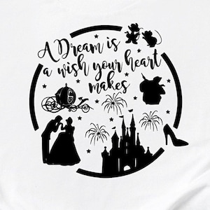 Cinderella A Dream is a Wish Your Heart Makes Unisex Shirt, Cinderella and Prince, Jaq and Gus, Disney Shirt, Disney Trip 2021, Girl&#39;s Trip