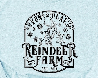 Sven en Olaf's Rendierboerderij Unisex Shirt / Frozen Shirt / Disney Movie Shirt / Matching Disney / Olaf en Sven / Disney Trip 2021 / Disney 50th