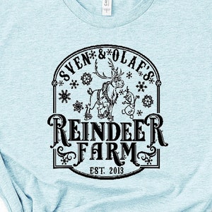 Sven and Olaf&#39;s Reindeer Farm Unisex Shirt/Frozen Shirt/Disney Movie Shirt/Matching Disney/Olaf and  Sven/Disney Trip 2021/Disney 50th