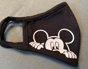 photo Mickey Mouse Custom Face Mask Design Ideas mouse mask etsy