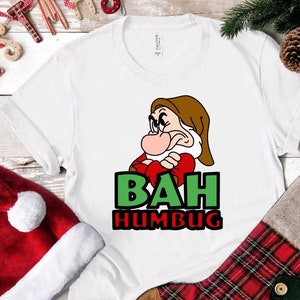 Grumpy Bah Humbug Christmas Shirt/Matching Disney Shirt/Disney Christmas Shirt/Grumpy Dwarf Shirt/Disneyland Xmas/Seven Dwarfs/Snow White