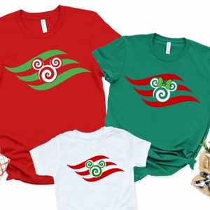 Christmas Cruise Mickey of Minnie Swirl Shirt/Bijpassend Disney Cruise Shirt/Very Merrytime Cruise/DCL Kerstshirt