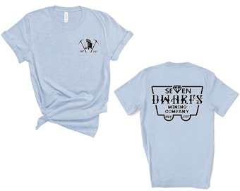 Seven Dwarf Mining Company Shirt Front and Back images,  Seven Dwarf Shirt, Magic Kingdom ride Shirt, Disney Trip Shirt, Matching Disney