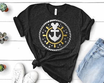 Family Disney Anchor Silver and Gold Cruise Shirt/ Matching Disney Cruise Shirt/ Disney Cruise 2022/Disney Cruise 2023/DCL Unisex Shirt