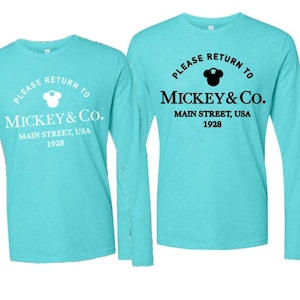 Return to Mickey & Co., Main Street USA Unisex Long Sleeve T-shirt/Mickey and Co/Disney Trip Shirt/Main Street USA Shirt/Disney 2023