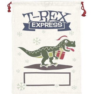 ROARSOME Christmas T Rex Dinosaur Kids T-Shirt' Reusable Gift Bag