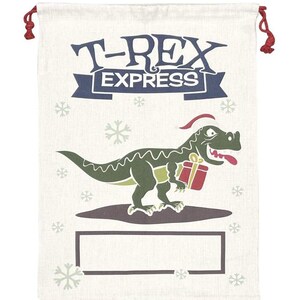 ROARSOME Christmas T Rex Dinosaur Kids T-Shirt' Reusable Gift Bag