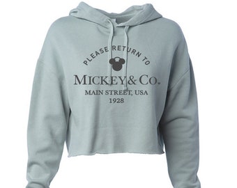 Por favor, regrese a Mickey and Co., sudadera recortada/sudadera Disney Park/sudadera recortada de Disney/sudadera recortada de Mickey y compañía