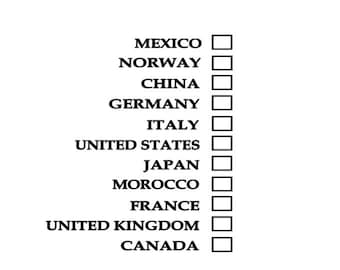 Add World Showcase Countries with checkbox to Back of Shirt/ Epcot Drinking/Drinking Around the world