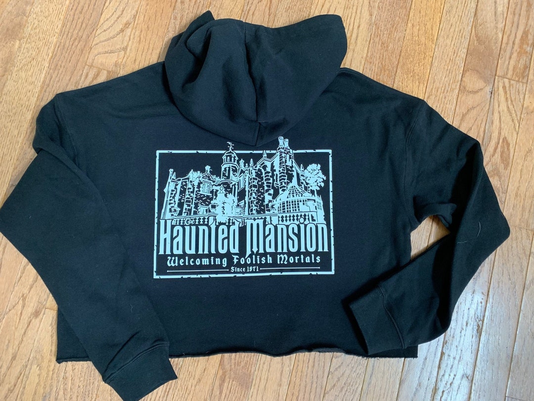 Glow-in-the-dark Haunted Mansion Cropped Sweatshirt/disney - Etsy