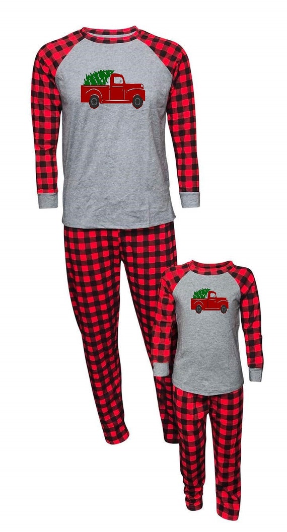 Red Truck With Tree Buffalo Plaid Family Christmas Pajamas Set, Family  Christmas Pjs, Matching Pajama Sets, Red Truck Pajamas, Plaid Pjs -   Canada