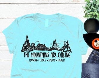 Die Berge rufen Jugend und Kleinkind Shirt/Disney Ride Shirt/Space/Big Thunder/Everest/Splash Mountain Shirt/Disney Trip Shirt 2021