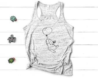 Winnie the Pooh with Balloon Tank Top Pooh Shirt, Disney Shirt, Disney Trip, Disney 2021, Winnie the Pooh, Oh bother, Cute Pooh Shirt