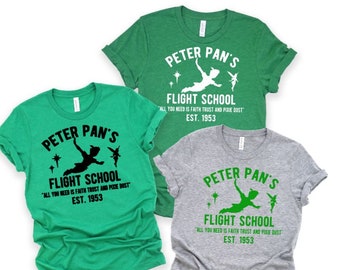 Peter Pan's Flight School Unisex Shirt/Peter Pan Shirt/Disney Trip Shirt/Family Trip shirt/ Matching Family Shirt/Peter Pan shirt