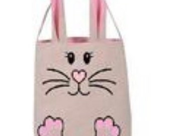 Cesto Pasquale Personalizzato Con Nome In Corda Di Cotone - Coniglietto Porta Uova E Caramelle Per Bambini E Ragazze (15x15x17,8 Cm)