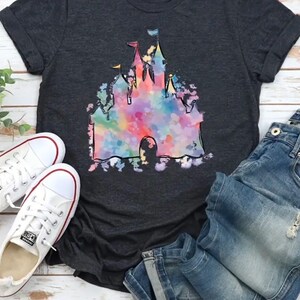 Watercolor Disney Castle Shirt/Disney Castle Shirt/ Disneyland Castle Shirt/Disney Trip Shirt/Matching Disney Vacation Shirts