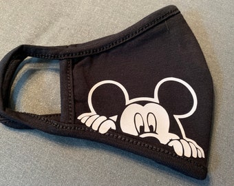 Mickey Peeking  Mask, Mickey Mask, Cute Disney Mask, Disney Character Mask, Mickey Mouse, Disney Trip Mask, Disney Vacation,