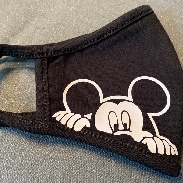 Mickey Peeking  Mask, Mickey Mask, Cute Disney Mask, Disney Character Mask, Mickey Mouse, Disney Trip Mask, Disney Vacation,