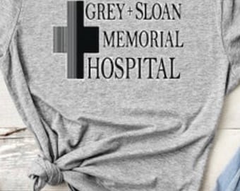 Grey Sloan Memorial Hospital Unisex Shirt, Grey's Anatomy Shirt, Grey's Shirt, Grey + Sloan, Meredith Grey, Derrick Shepherd, Mark Sloan,