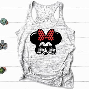 Minnie indossa occhiali da sole Cruise Flowy Tank / Minnie Cruise Tank / Disney Cruise Shirt / Mom and Me Tank Tops / Girl&#39;s Trip Shirt / Disney Cruise Ship