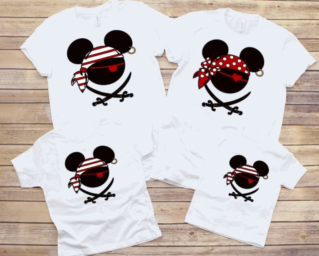 Topolino o Minnie Bandana indossano una camicia unisex pirata