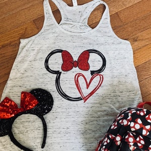 Love Minnie Tank/ Minnie Mouse Shirt/Girl’s Disney Trip Tank/Minnie Tank Top/Disney Trip Tank/Minnie Mouse Love Shirt/Minnie Heart Shirt