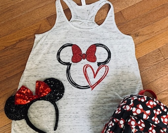 Love Minnie Tank/ Minnie Mouse Shirt/Girl’s Disney Trip Tank/Minnie Tank Top/Disney Trip Tank/Minnie Mouse Love Shirt/Minnie Heart Shirt