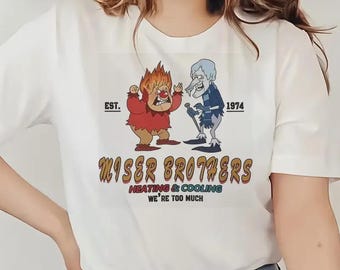 Camiseta de calefacción y refrigeración de los hermanos avaros / Camiseta divertida de vacaciones / Demasiado de los hermanos avaros / Camiseta navideña de los hermanos avaros / Calor avaro / Nieve avaro