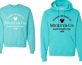Return to Mickey & Co Main Street USA Adult Sweatshirt/Mickey and Co.,/Disney Trip Shirt/Cute Disney Mickey Sweatshirt/Disney 2023